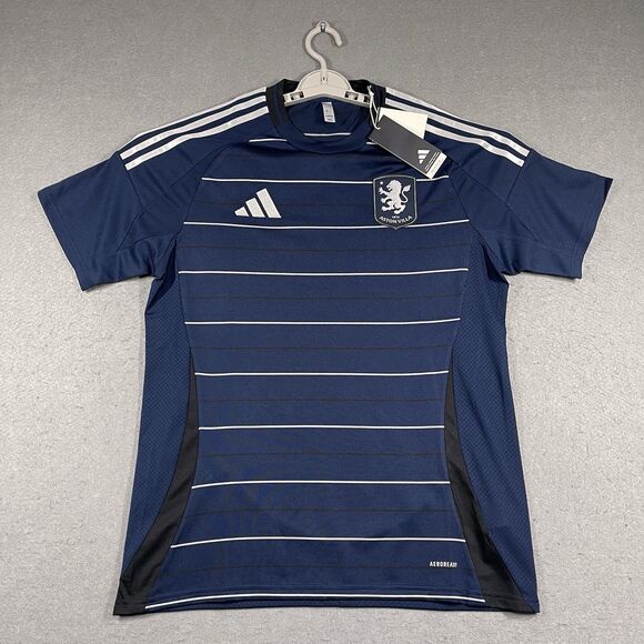 Aston Villa Jersey Mens Large Navy Blue Adidas 2024-25 Season Third Kit - Picture 1 of 11
